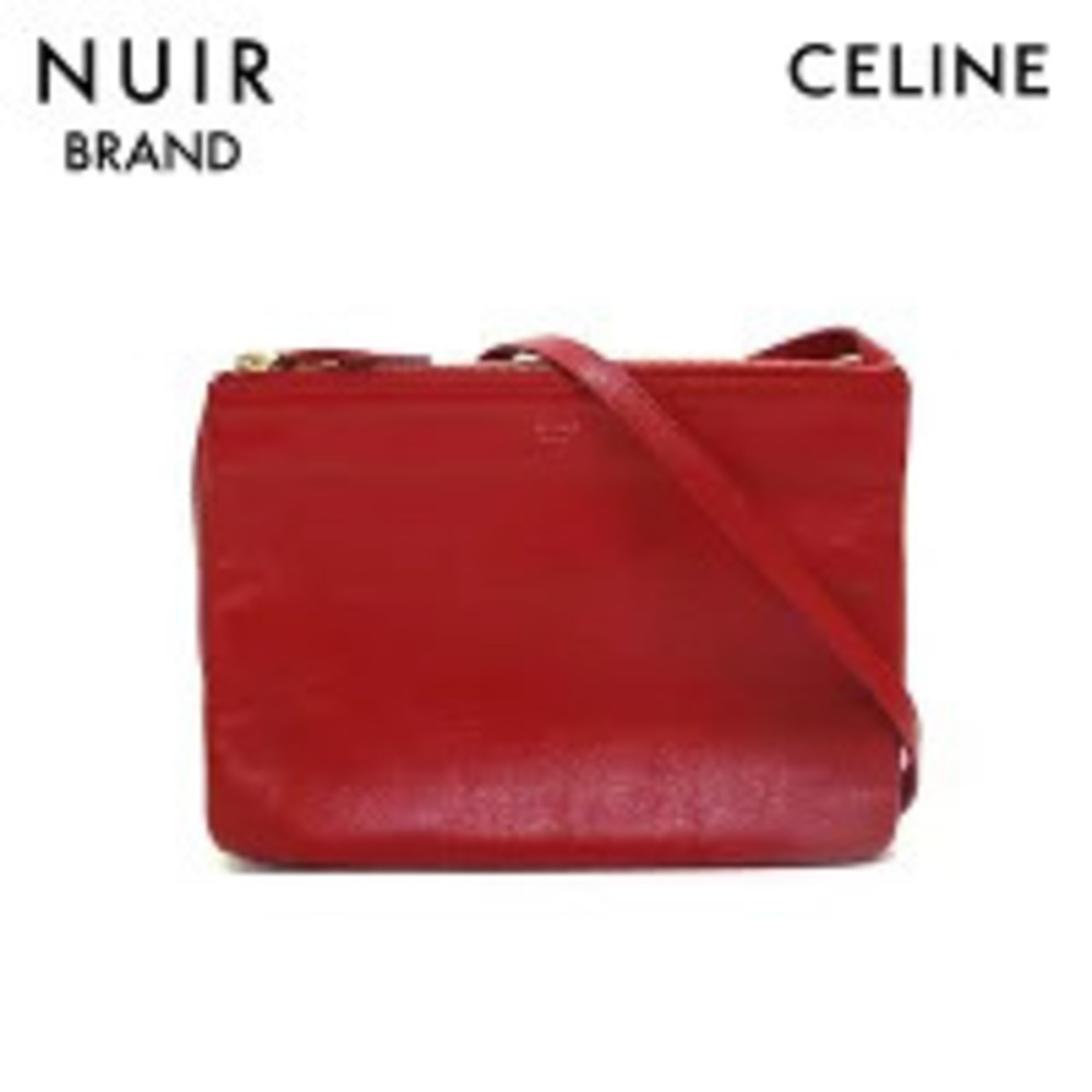 Celine Trio Shoulder Bag Red